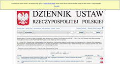 Desktop Screenshot of dziennikustaw.gov.pl